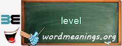 WordMeaning blackboard for level